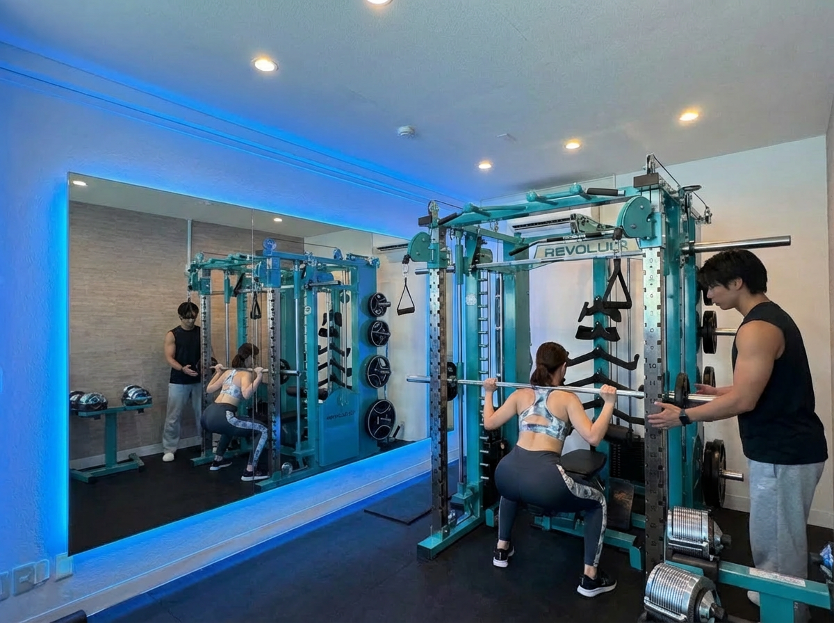 トレーナーによるヒヤリングとトレーニング指導の様子